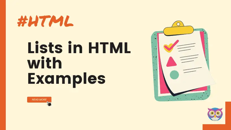 Lists in HTML with Examples