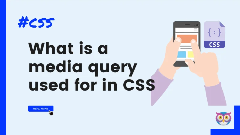What is a media query used for in CSS